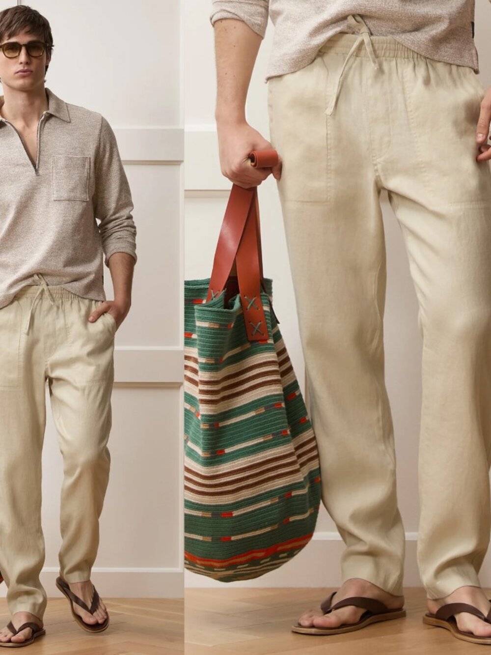 Todd Snyder Men 2XL NEW 100% Italian Linen Beach Pant